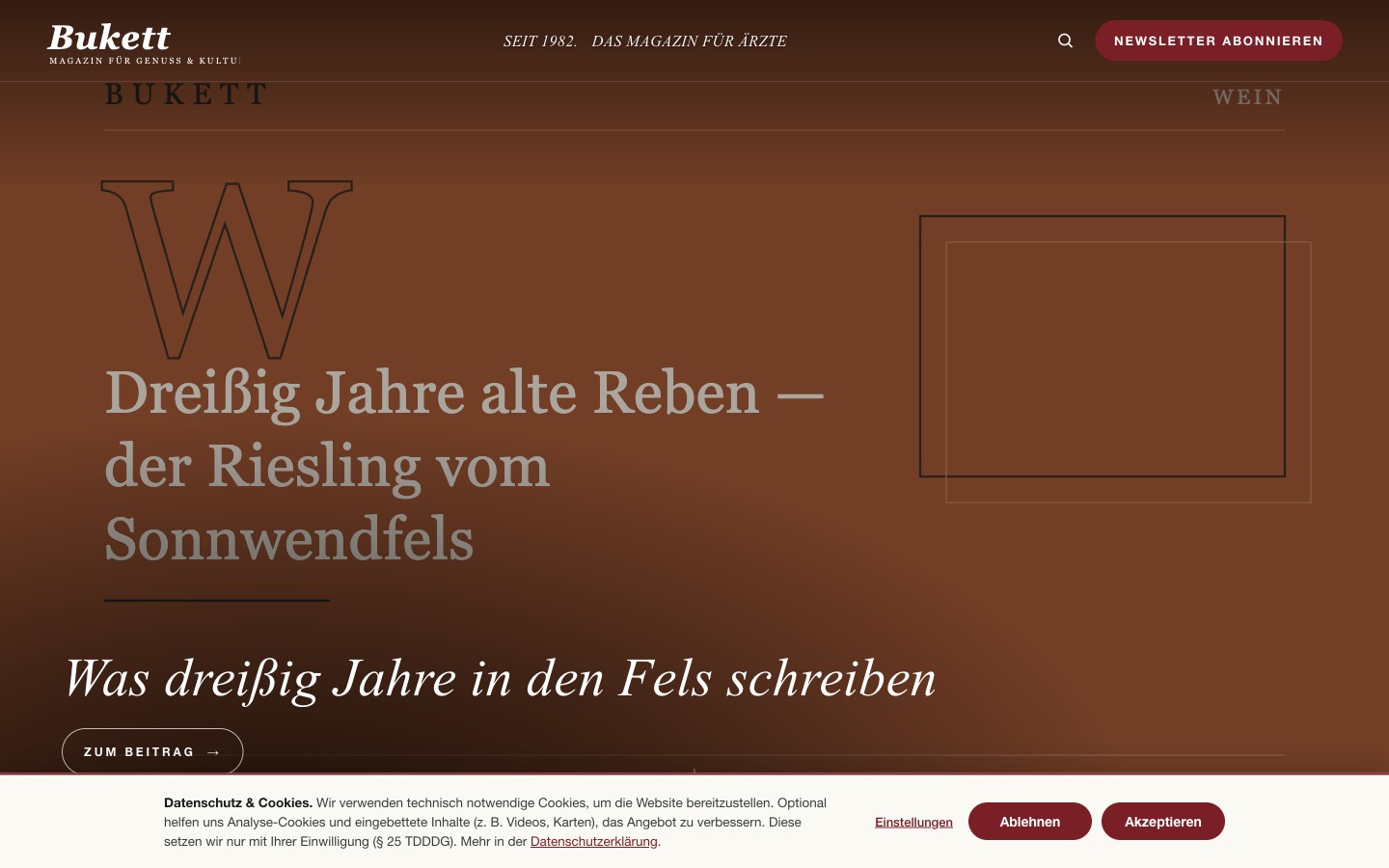 Öffentliche Magazin-Startseite des Demo-Mandanten